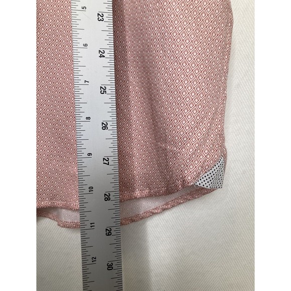 TED BAKER Men's Slim Fit GEO Print Short Sleeve Shirt Size 1 (XS) NWT Orange - Picture 8 of 10